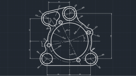 AutoCAD 2D Hassas Mekanik Parça Tasarımı ve Detaylı Ölçülend