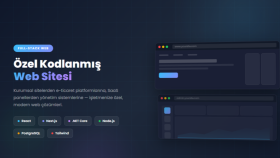 işletmenize özel modern web sitesi geliştiririm