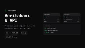 projeniz için veritabanı tasarlar ve API geliştiririm
