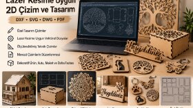 lazer kesime uygun DXF, SVG ve vektörel çizimler hazırlarım