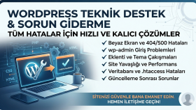 Wordpress sitelerinizdeki hataları giderebilirim