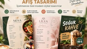 işletmenize özel menü ve fiyat listesi tasarlarım