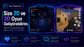 sizin için her türde 2D veya 3D oyunlar geliştirebilirim