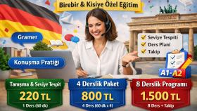 A1, A2 almanca online ders veriyorum