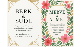 kişiye özel davetiye tasarımı yapıyorum