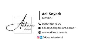 sizin için kartvizit hazırlayabilirim