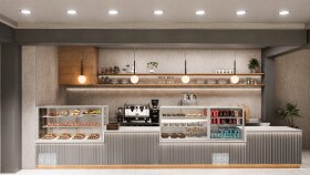 Modern Coffee Corner & Servis Alanı Tasarımı