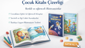 resimli çocuk kitabı yazımı ve illüstrasyon tasarımı yaparım
