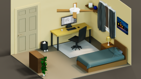 İsometrik Oda Tasarımı ve 3D Animasyon