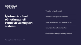 işletmenize özel web paneli ve web uygulaması geliştiririm