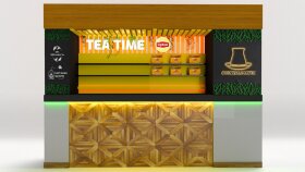 Lipton Ice Tea için Antalya'da Yaptığım 3D Kiosk Tasarımı