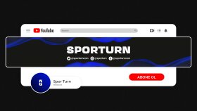Sporturn Youtube sayfası için tasarladığımız banner