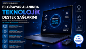 bilgisayar alanında teknolojik destek sağlarım