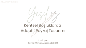Kentsel Tasarım
