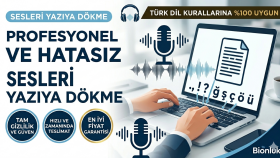 titiz ve hızlı bir şekilde kayıtları metine dökerim