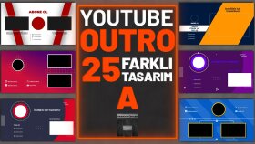youtube bitiş ekranı, outro tasarımları yapıyorum