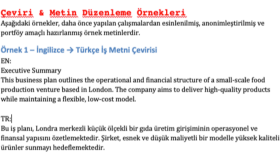 İş, Danışmanlık ve Yazılı İçerikler İçin İngilizce ↔ Türkçe 