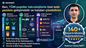özel web yazılımı geliştirebilir ve yazılım hataları çözerim