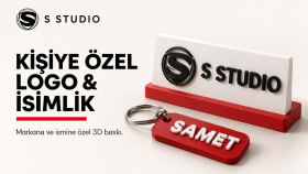 isminize veya logonuza özel 3D baskı ürünler hazırlarım
