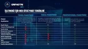 İşletmeniz için web sitesi paket tercihleri