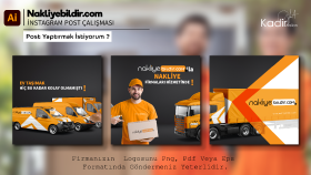 Nakliyebildir.com İnstagram 3'lü post tasarımı