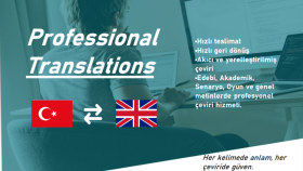 kaliteli ve hızlı İngilizce-Türkçe çeviri yaparım