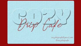 cozy drip cafe kartvizit