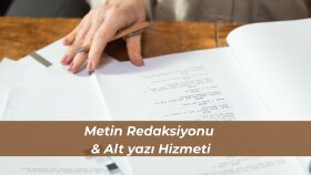 metin redaksiyonu ve altyazı hizmeti sunarım