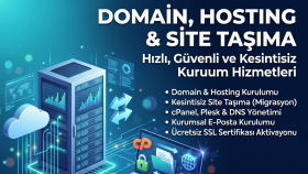 profesyonel domain, hosting kurulumu ve site taşırım