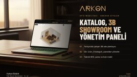 Arkon Ofis — Ofis Mobilyası Sitesi, 3B Showroom ve Panel