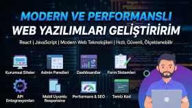 modern teknolojilerle web uygulası geliştiririm