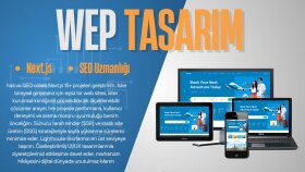 web sitesi Next.js ile SEO uyumlu olarak geliştiririm