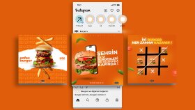 Burgers sosyal medya post - reklam tasarımları