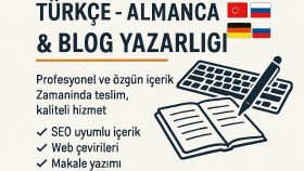 5 dilde çeviri, yazıda kalite ve içerikte güven sunarım