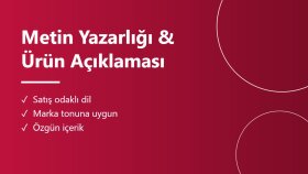 satış odaklı metin ve ürün açıklamalarınızı yazarım