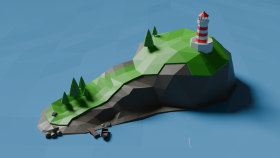 Low Poly sahne tasarımı