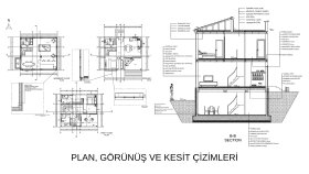 mimari plan, kesit, görünüş çizimleri yapabilirim
