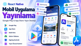 Android ve iOS uygulamanızı mağazalarda yayınlarım