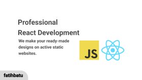 react ile web sitenizi geliştirebilirim