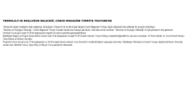 COACH MAGAZİNE TÜRKİYE İÇİN BASIN BÜLTENİ