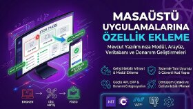 masaüstü yazılımınıza yeni modül ve özellikler eklerim