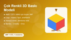 3D yazıcı için çok renkli baskıya hazır model yapabilirim