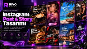 Instagram için profesyonel post ve story tasarlarım