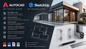 Autocad ve Sketchup uygulamalarından çizim yaparım