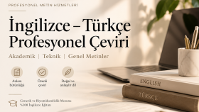 İngilizce Türkçe akademik ve genel metin çevirisi yaparım