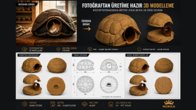 Fotoğraftan Üretime Hazır Ahşap Pet Evi Tasarımı