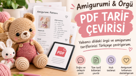 amigurumi ve örgü PDF tariflerini Türkçeye çeviriyorum