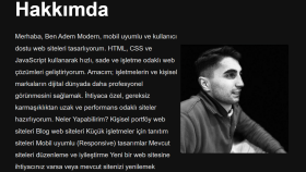 Kişiye özel modern portföy web sitesi tasarlıyorum