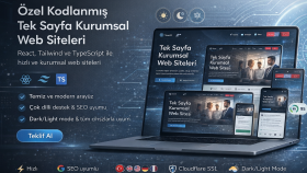 özel kodlanmış tek sayfa kurumsal site yaparım