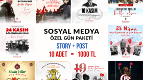 özel günler için sosyal medya gönderilerinizi hazırlarım